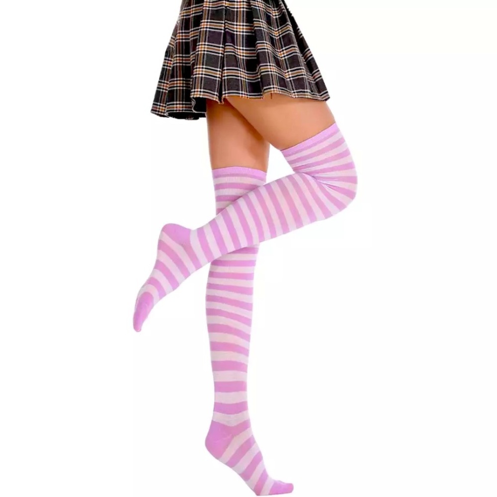 Socks New Ladies Over the knee striped Long Socks